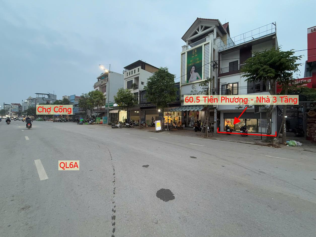Hình ảnh Bất Động Sản Chương Mỹ Bán Nhà 3 Tầng Khu Vực Tiên Phương Mặt Đường Kinh Doanh QL6A Ngay Trung Tâm Chợ Cống
