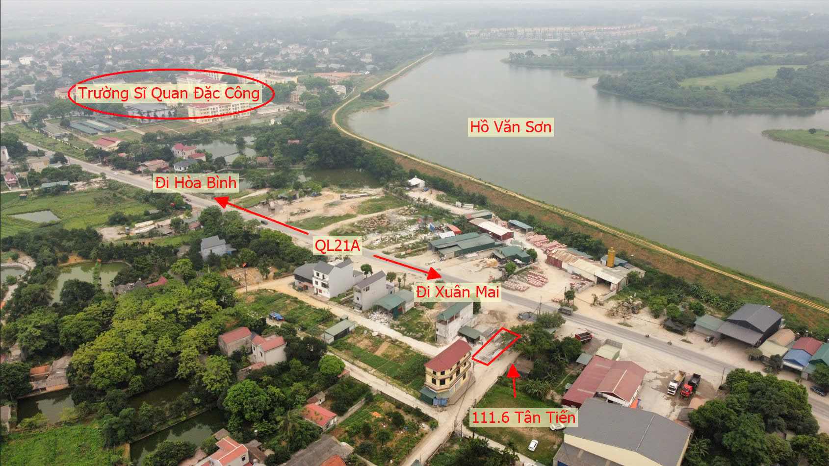 Hình ảnh Đất Đấu Giá Khu Kiến Trúc Xã Tân Tiến Bám Mặt Đường QL21A Đối Diện Hồ Văn Sơn Khu Nghỉ Dưỡng Skylake