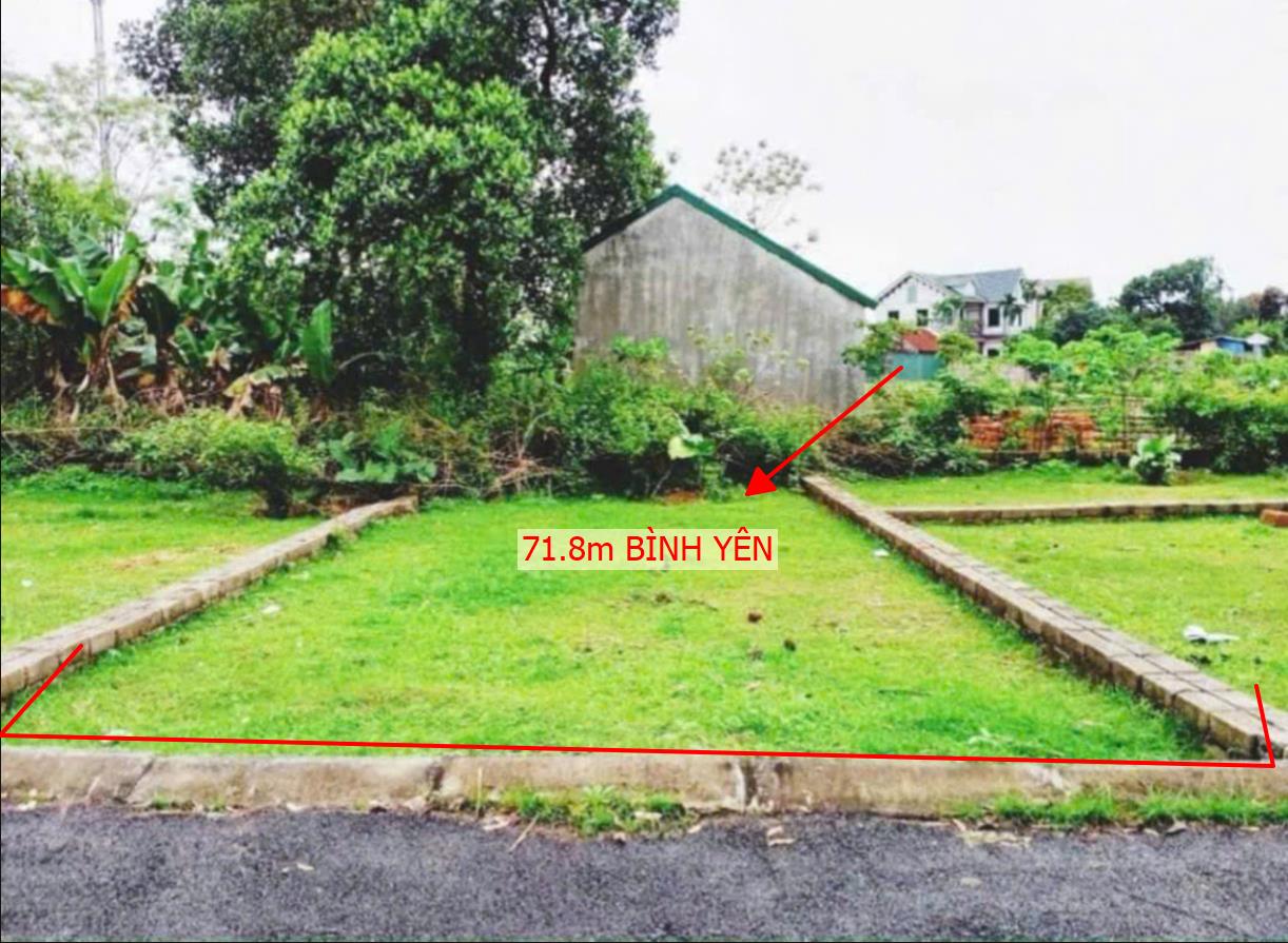 Hình ảnh Bán Lô Đất 71.8m Tại Bình Yên Thạch Thất Gần Chợ Trường Học Đầy Đủ Tiện Ích
