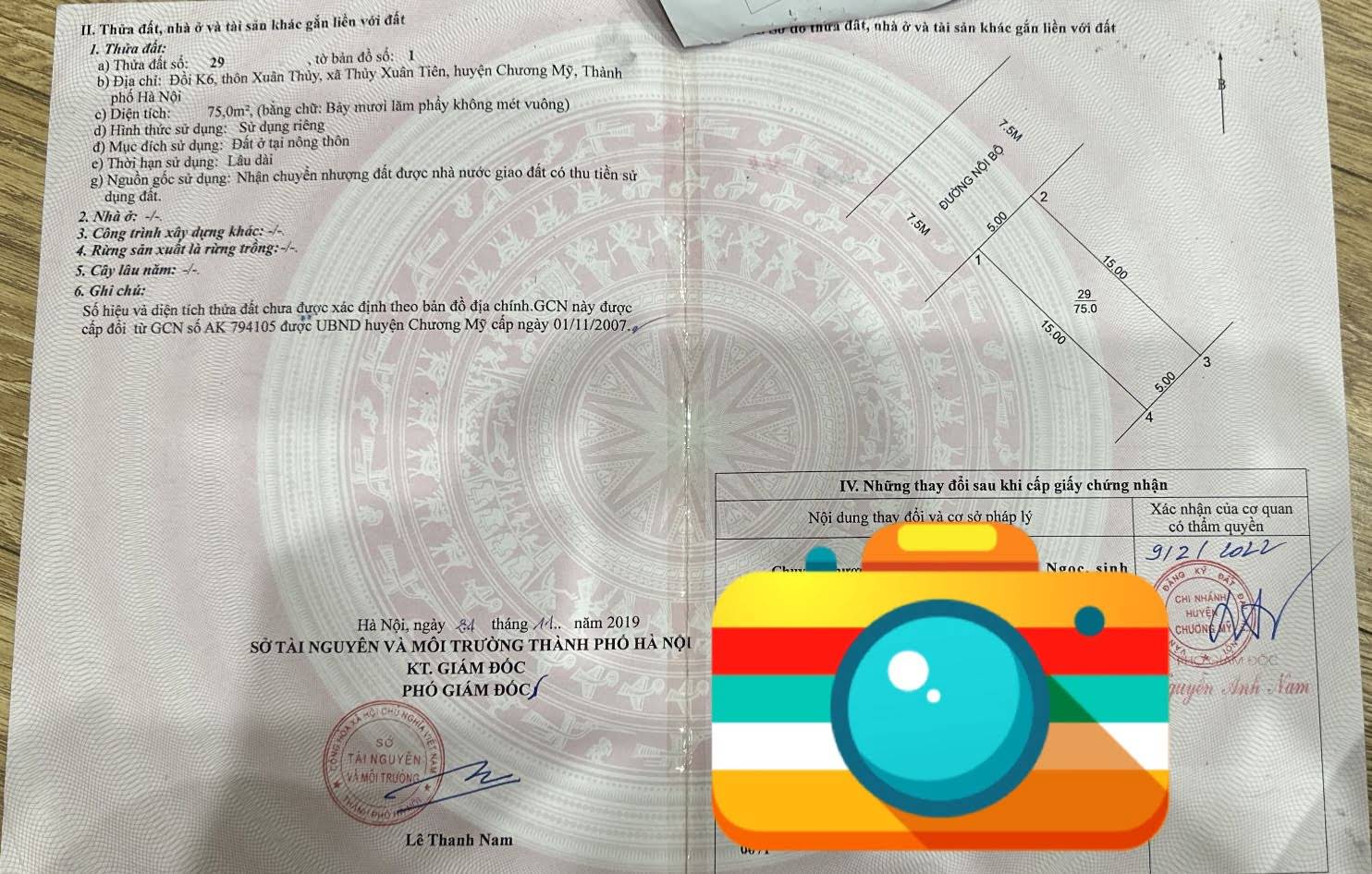 Hình ảnh Bán Đất Thủy Xuân Tiên Giáp Thị Trấn Xuân Mai Gần QL21A Mà Giá Chỉ Nhỉnh Tỷ 