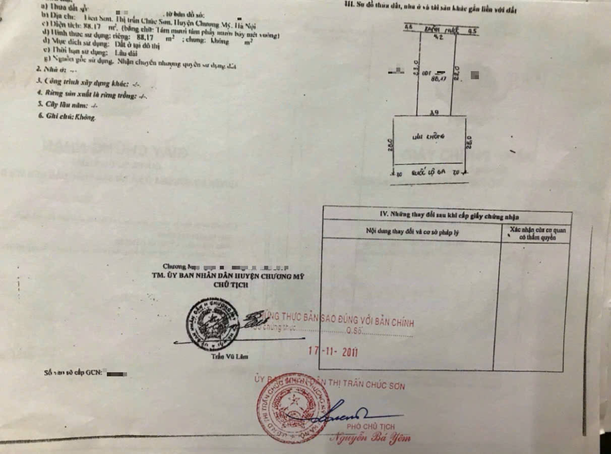 Hình ảnh Bán Đất Sẵn Nhà Mặt Đường Kinh Doanh QL6A Ngay Trung Tâm Thị Trấn Chúc Sơn 