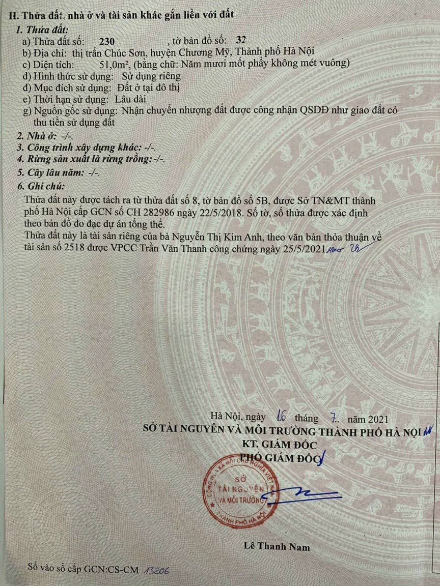 Hình ảnh Bán Đất Thị Trấn Chúc Sơn Mặt Đường 6 Cũ Trục Kinh Doanh Liên Huyện Chương Mỹ - Hà Đông 