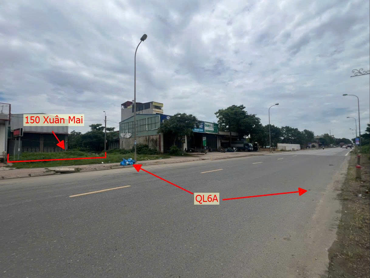 Hình ảnh Đất Đấu Giá Khu Cổng Làng Thị Trấn Xuân Mai Mặt Đường Kinh Doanh QL6A Đang Triển Khai Mở Rộng 