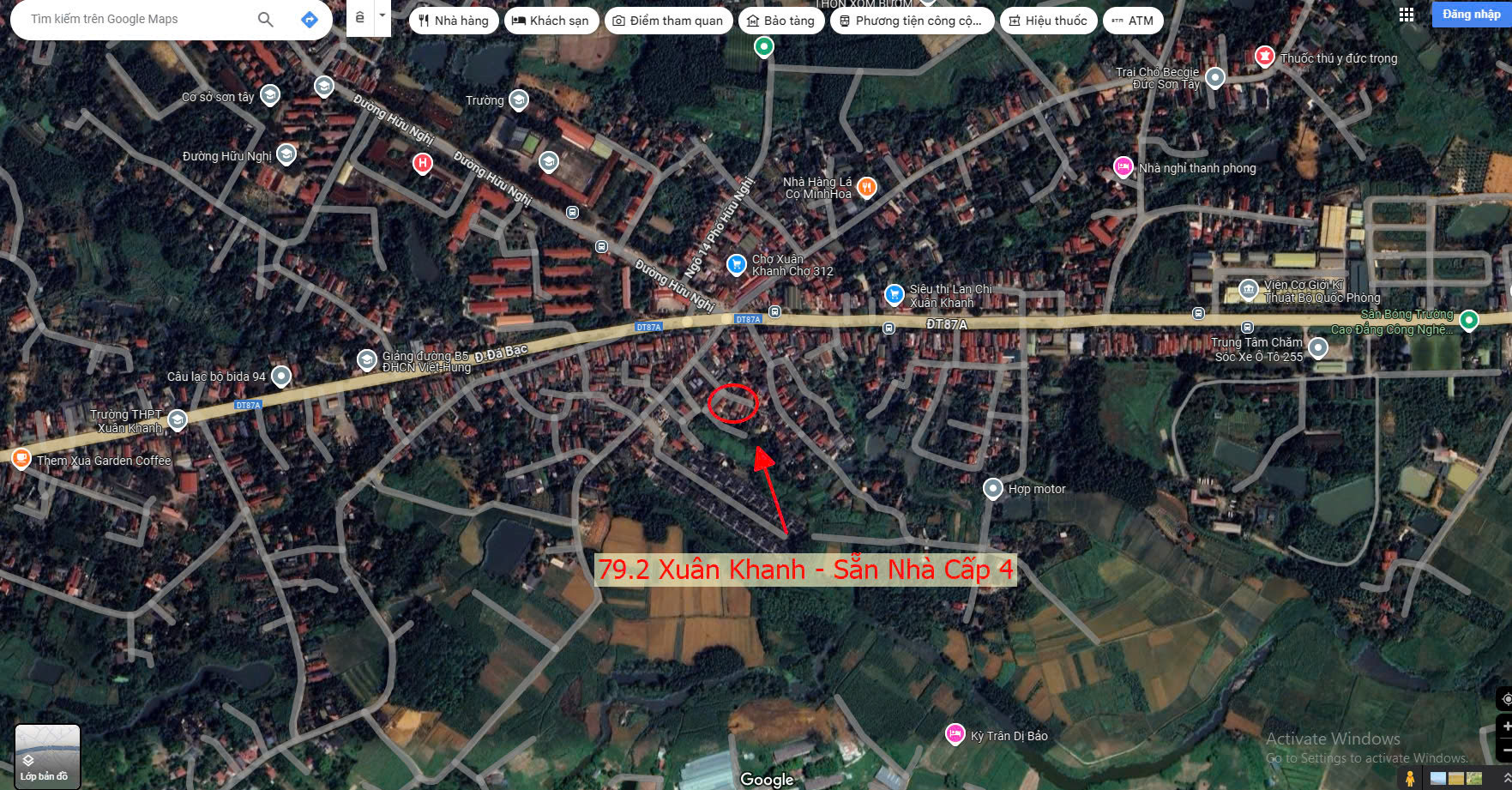 Hình ảnh Bán Đất Tặng Nhà Cấp 4 Sát Mặt Đường Kinh Doanh Tại Xuân Khanh Ngay Trung Tâm Thị Xã Sơn Tây 