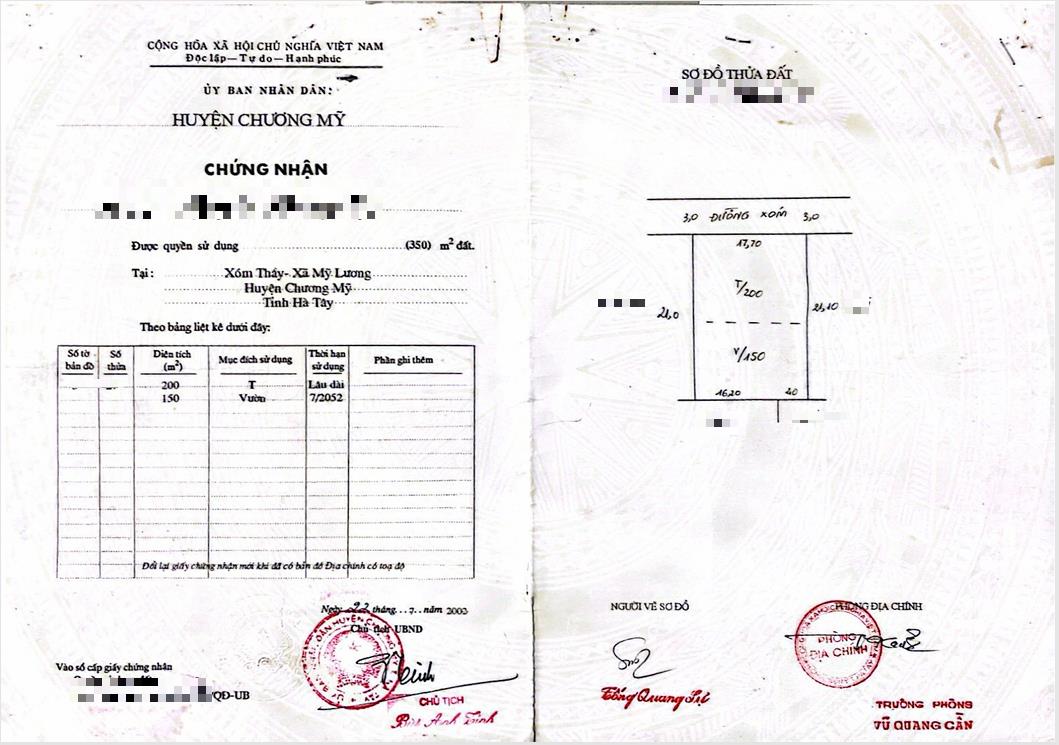 Hình ảnh Bán Thửa Đất 350m Tại Mỹ Lương Đường Thông Ô Tô Sát Trục Chính Kinh Doanh Liên Xã 