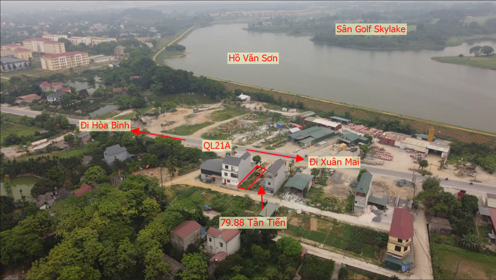 Hình ảnh Đất Đấu Giá Khu Kiến Trúc Xã Tân Tiến Bám Mặt Đường QL21A Đối Diện Hồ Văn Sơn Khu Nghỉ Dưỡng Skylake