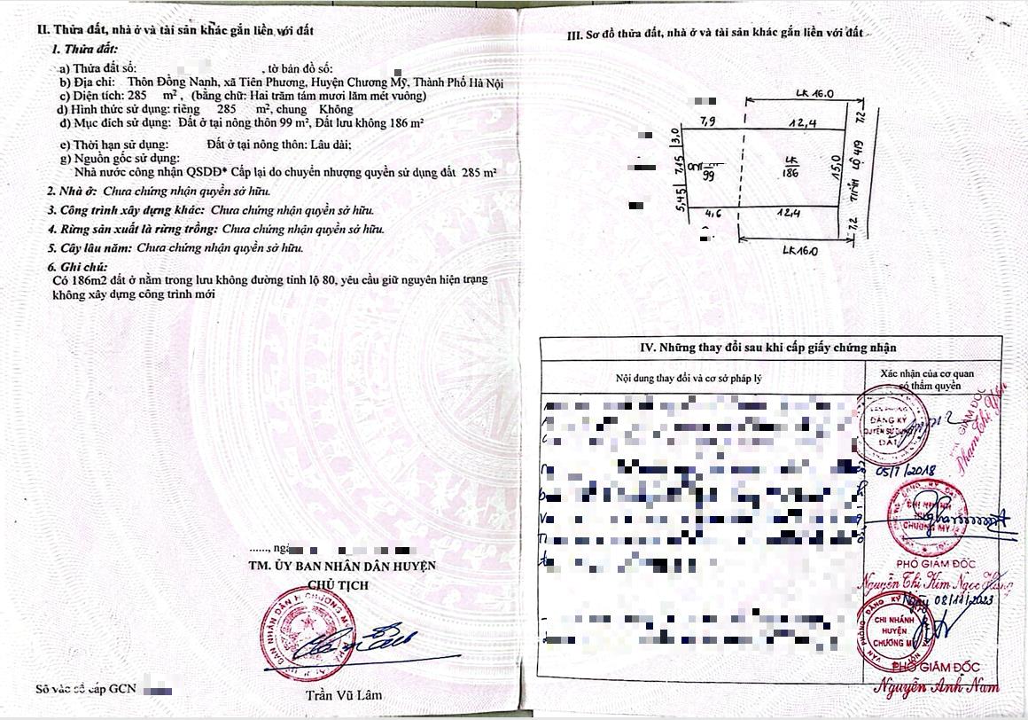 Hình ảnh Bán Thửa Đất 285m Tại Tiên Phương Mặt Đường Kinh Doanh TL419 Giá Chỉ Vài Tỷ