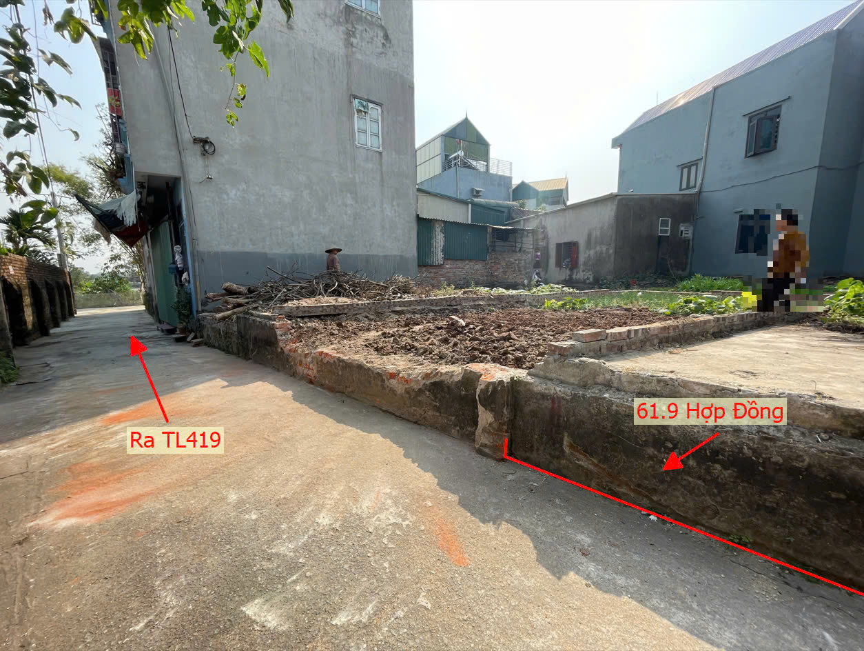 Hình ảnh Bán Thửa Đất 61.9m Ngay Trung Tâm Thương Mại Xã Hợp Đồng Gần Mặt Đường TL419 