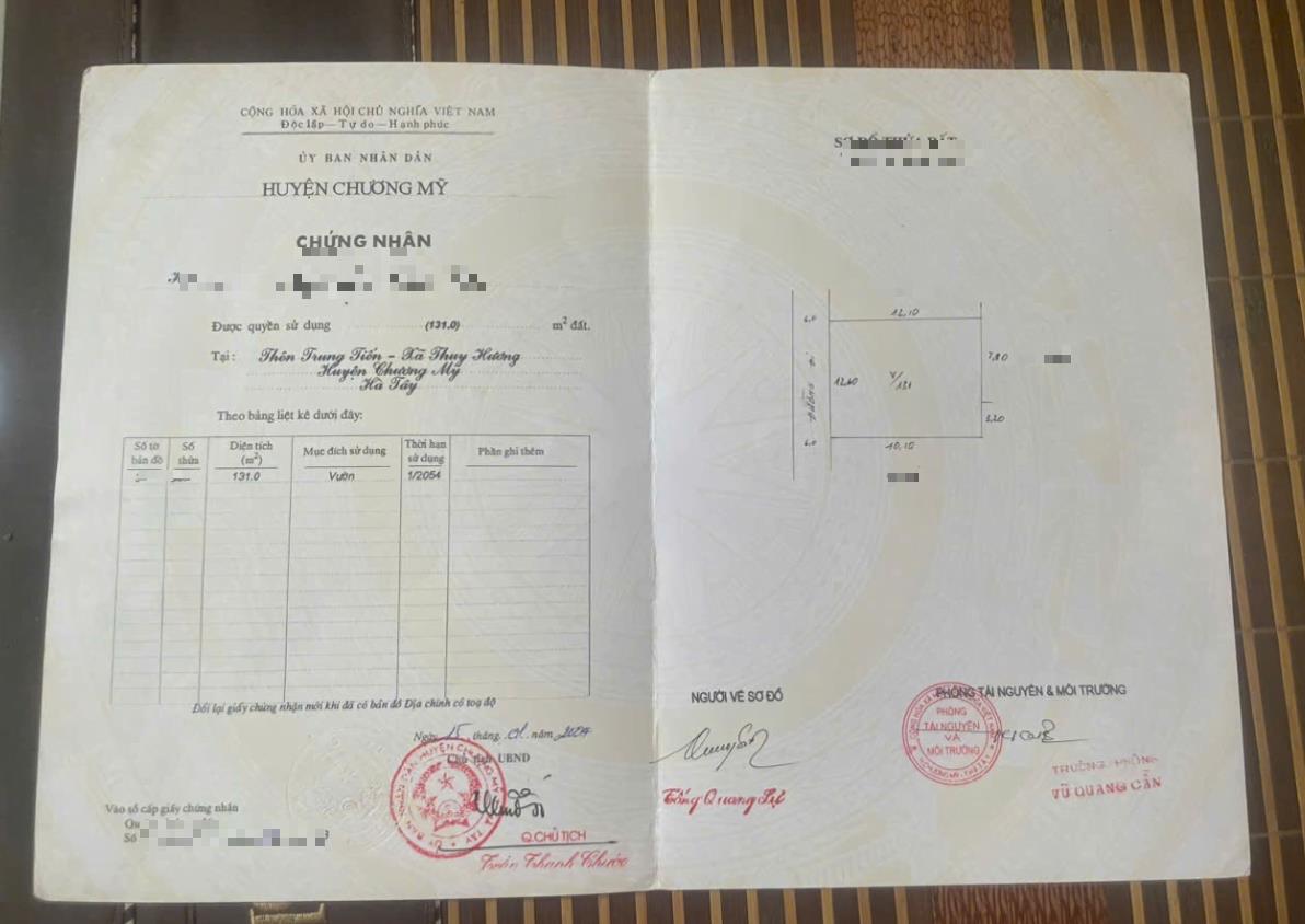 Hình ảnh Bất Động Sản Chương Mỹ Bán Đất Khu Vực Thụy Hương Ô Tô Vào Tận Đất Gần Trục Chính Kinh Doanh Liên Xã 