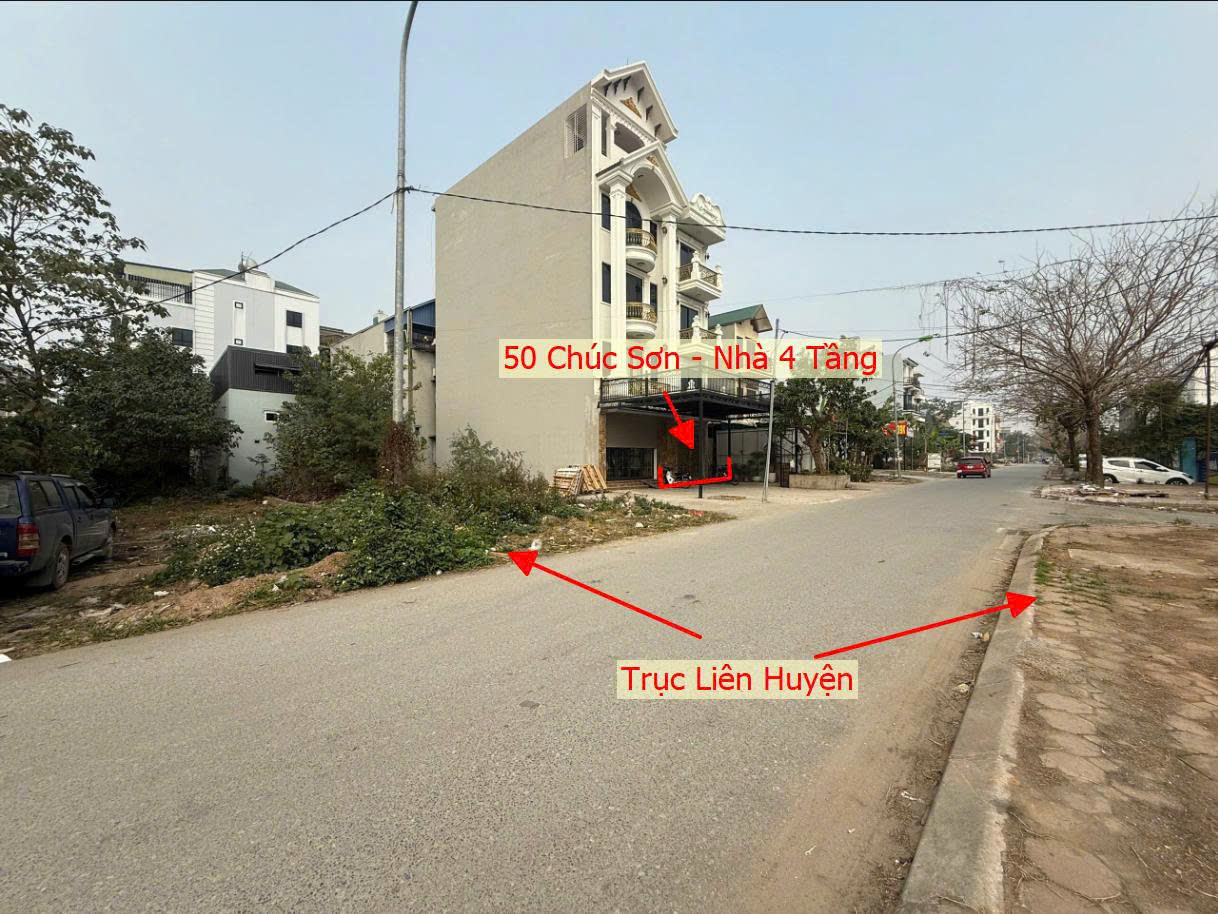 Hình ảnh Bán Nhà 4 Tầng 50m Tại Thị Trấn Chúc Sơn Mặt Đường Kinh Doanh Liên Huyện Ngay Gần QL6A
