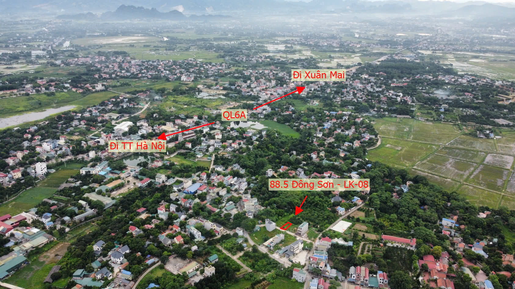 Hình ảnh Bán Đất Đấu Giá Đông Sơn Đường Ô Tô Tránh Ngay Gần Mặt Đường QL6A Đang Triển Khai Mở Rộng 