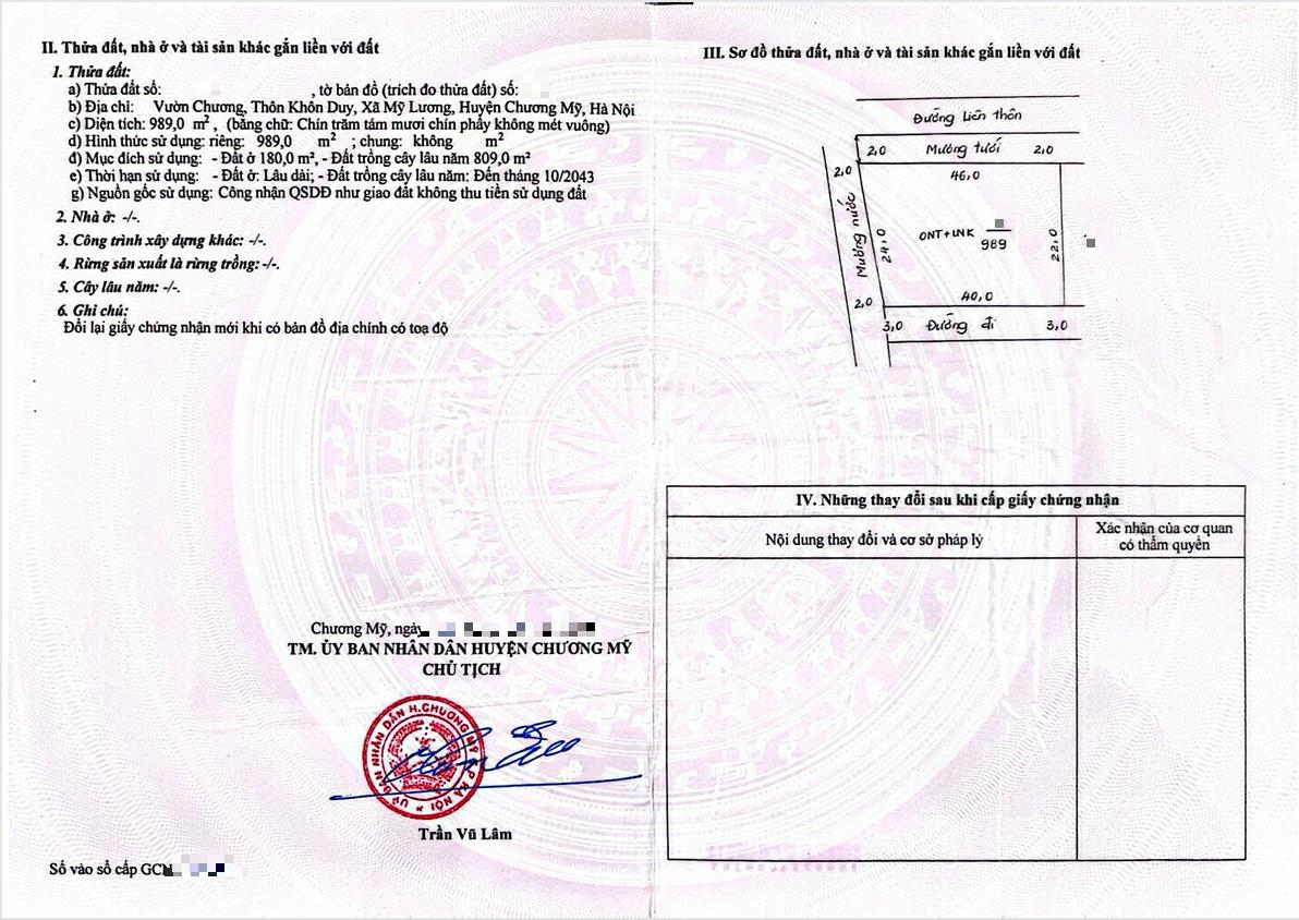 Hình ảnh Bán Lô Góc 3 Mặt Tiền 989m Tại Mỹ Lương Ô Tô Đỗ Tận Đất Sát Trục Chính Kinh Doanh Liên Xã