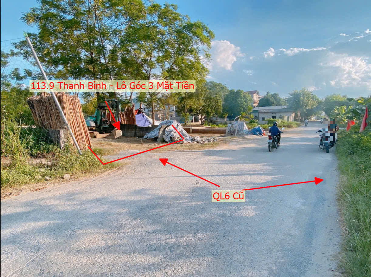 Hình ảnh Bán Lô Góc 3 Mặt Tiền Ô Tô Vào Tận Đất Sát QL6A Đang Mở Rộng Tại Thanh Bình 