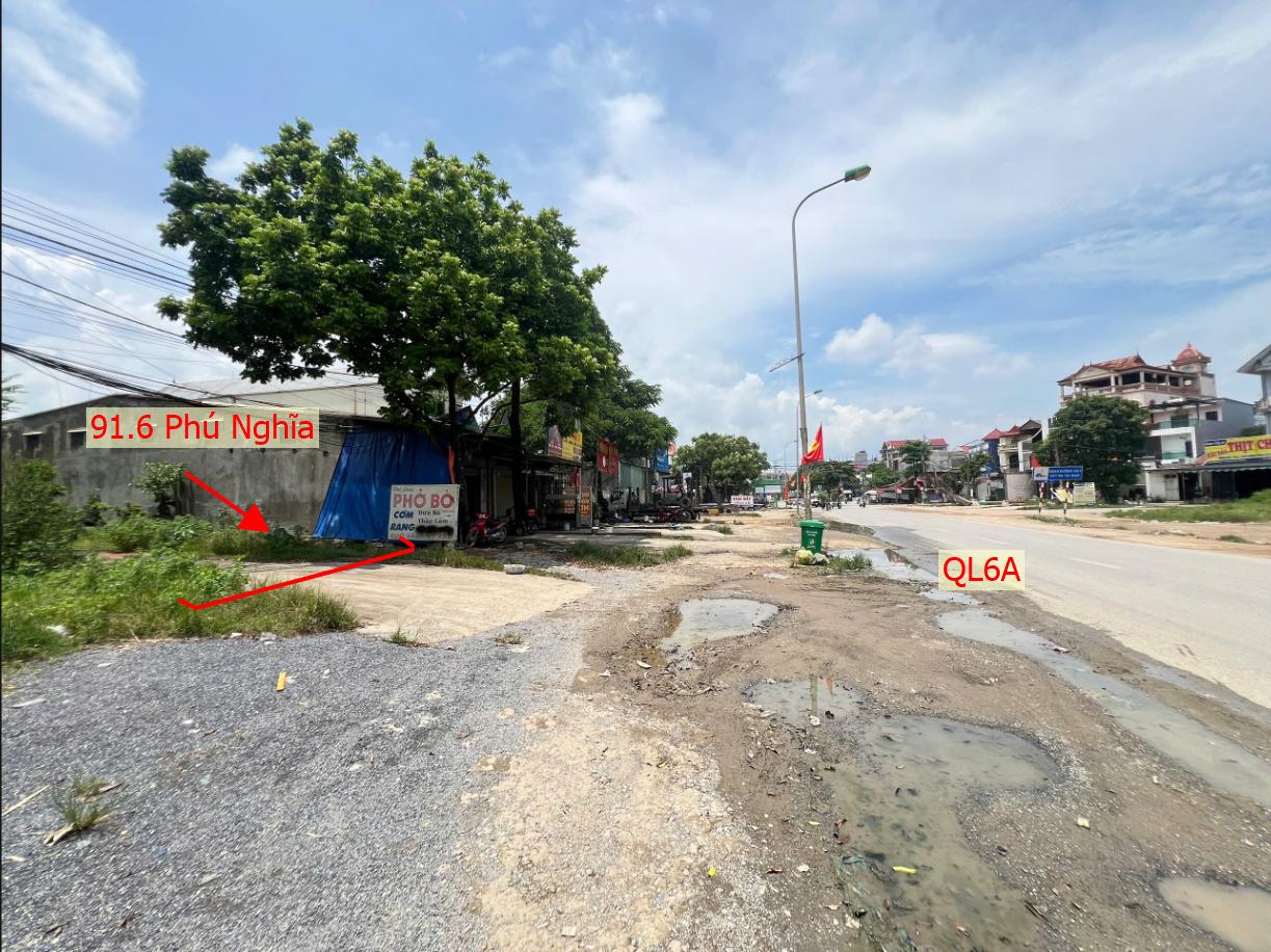 Hình ảnh Bán Đất Full Thổ Cư 91.6m Tại Phú Nghĩa Mặt Đường Kinh Doanh QL6A Đang Triển Khai Mở Rộng