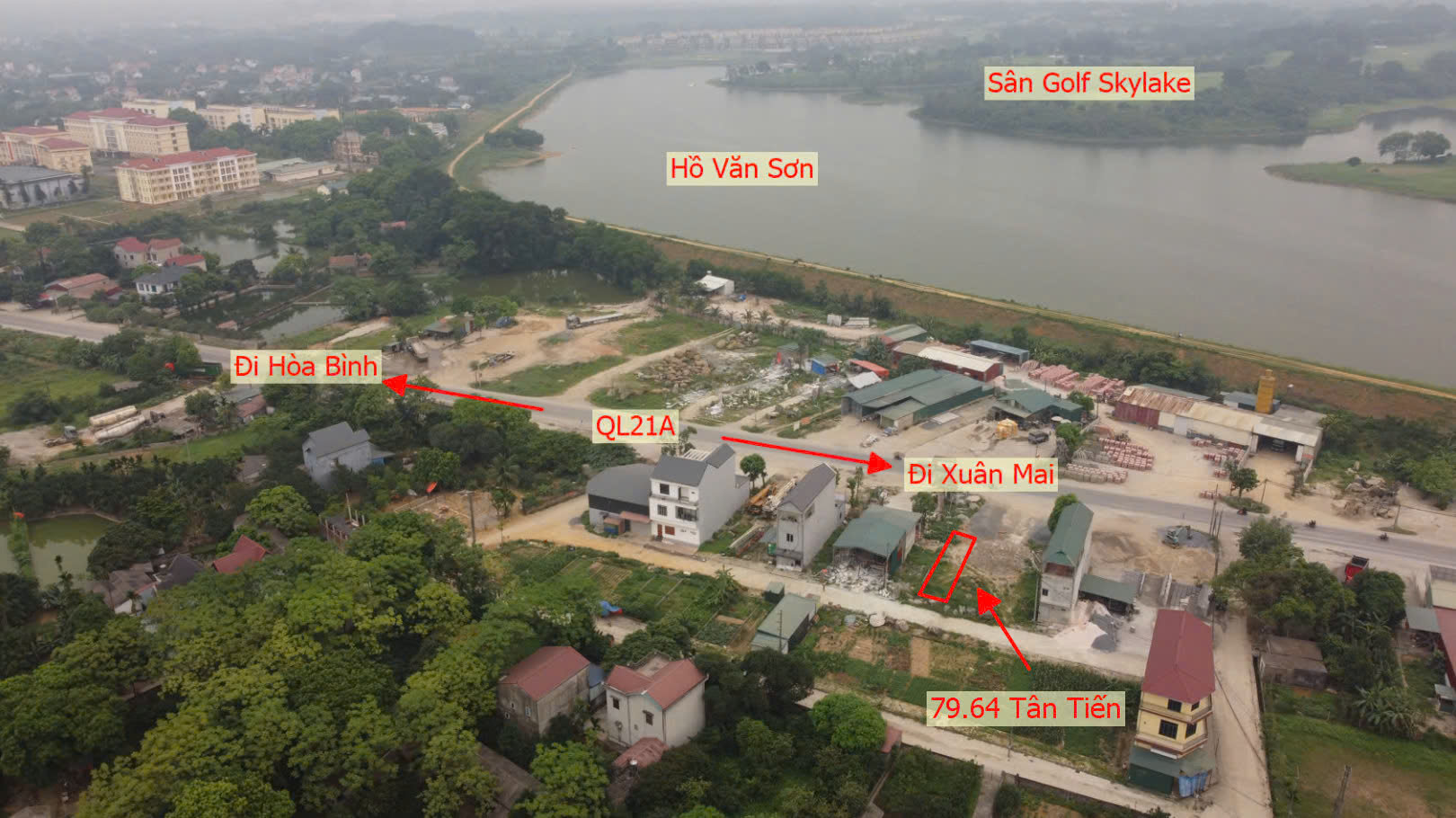 Hình ảnh Đất Đấu Giá Khu Kiến Trúc Xã Tân Tiến Bám Mặt Đường QL21A Đối Diện Hồ Văn Sơn Khu Nghỉ Dưỡng Skylake