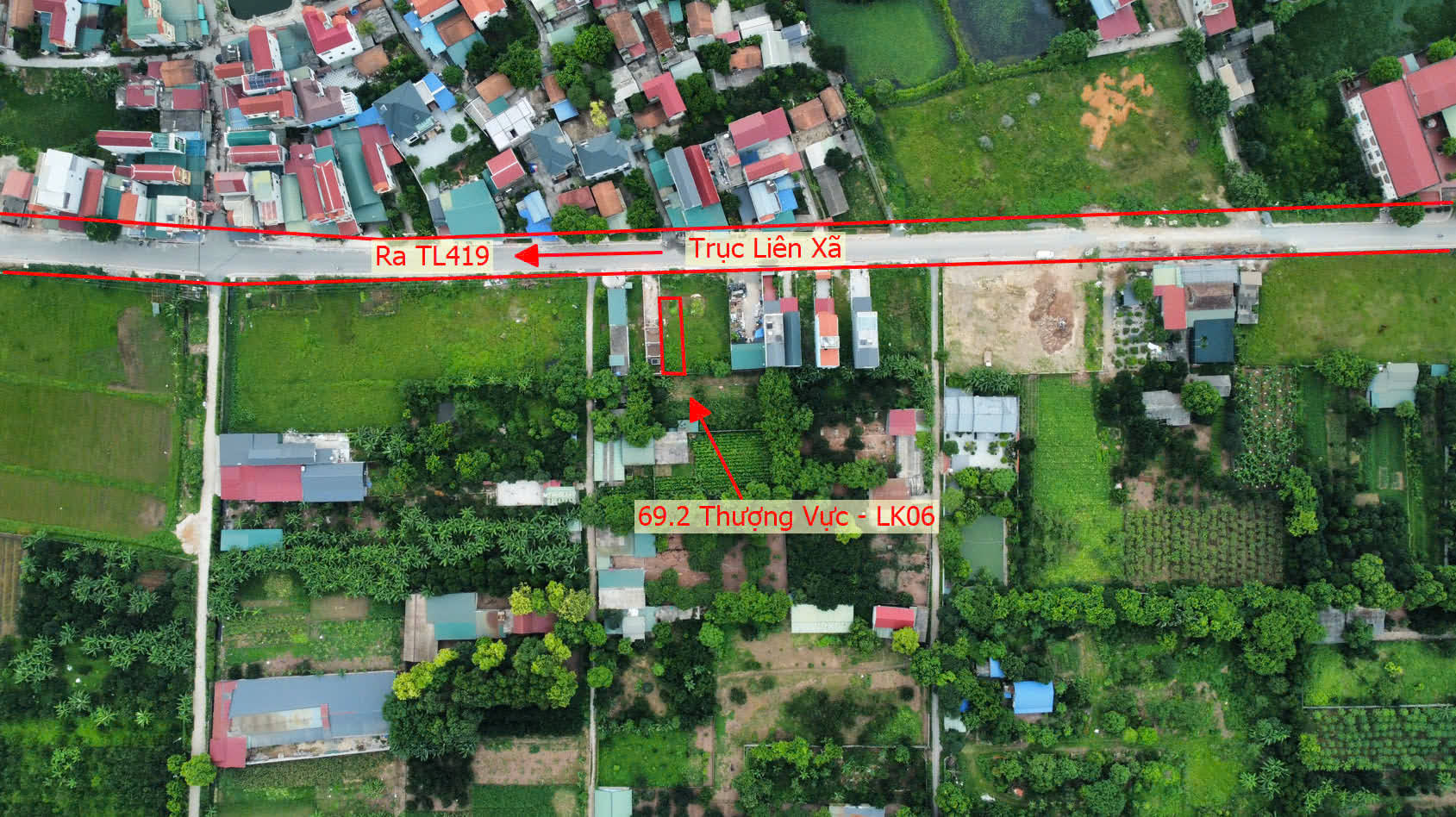 Hình ảnh Bán Đất Đấu Giá Thường Vực Trục Lưu Không 21M Bám Mặt Trục Liên Xã 