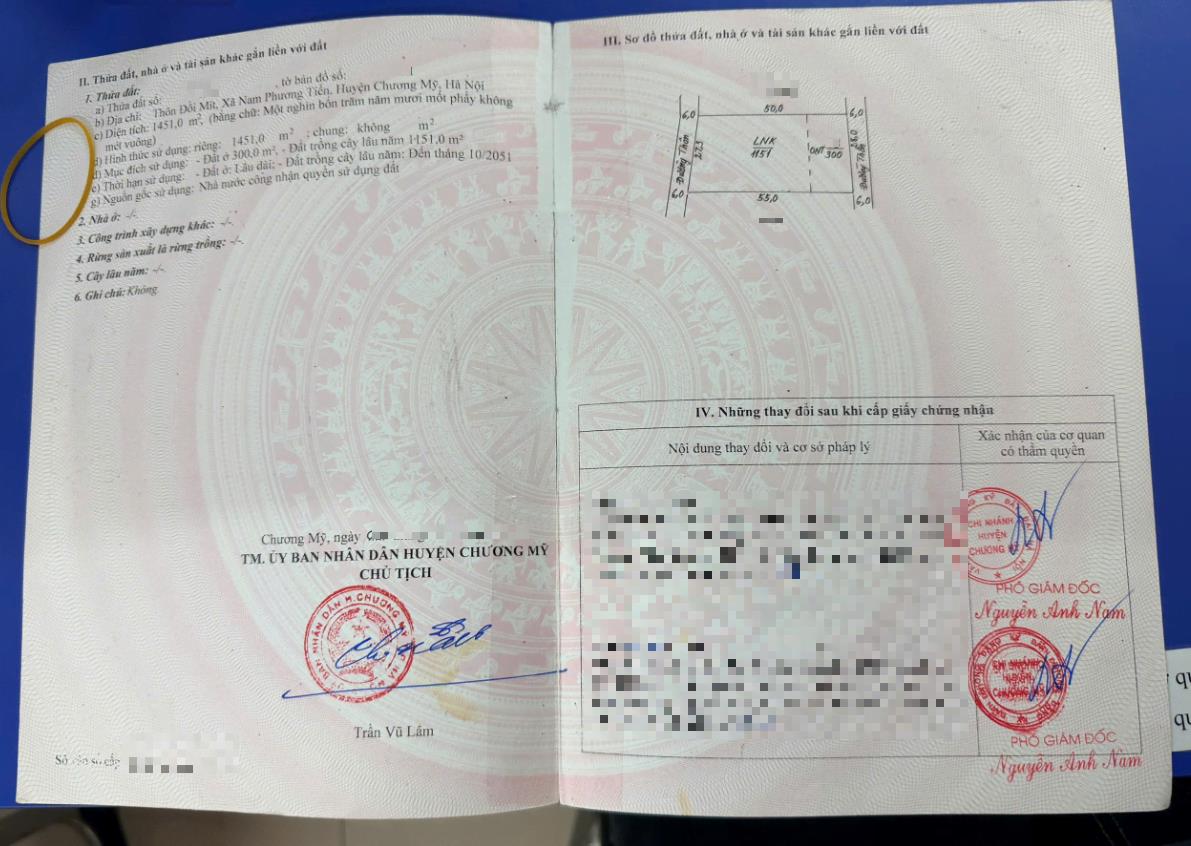 Hình ảnh Bán Thửa Đất 2 Mặt Thoáng 1451m Tại Nam Phương Tiến Đường Ô Tô Tránh Gần QL21A