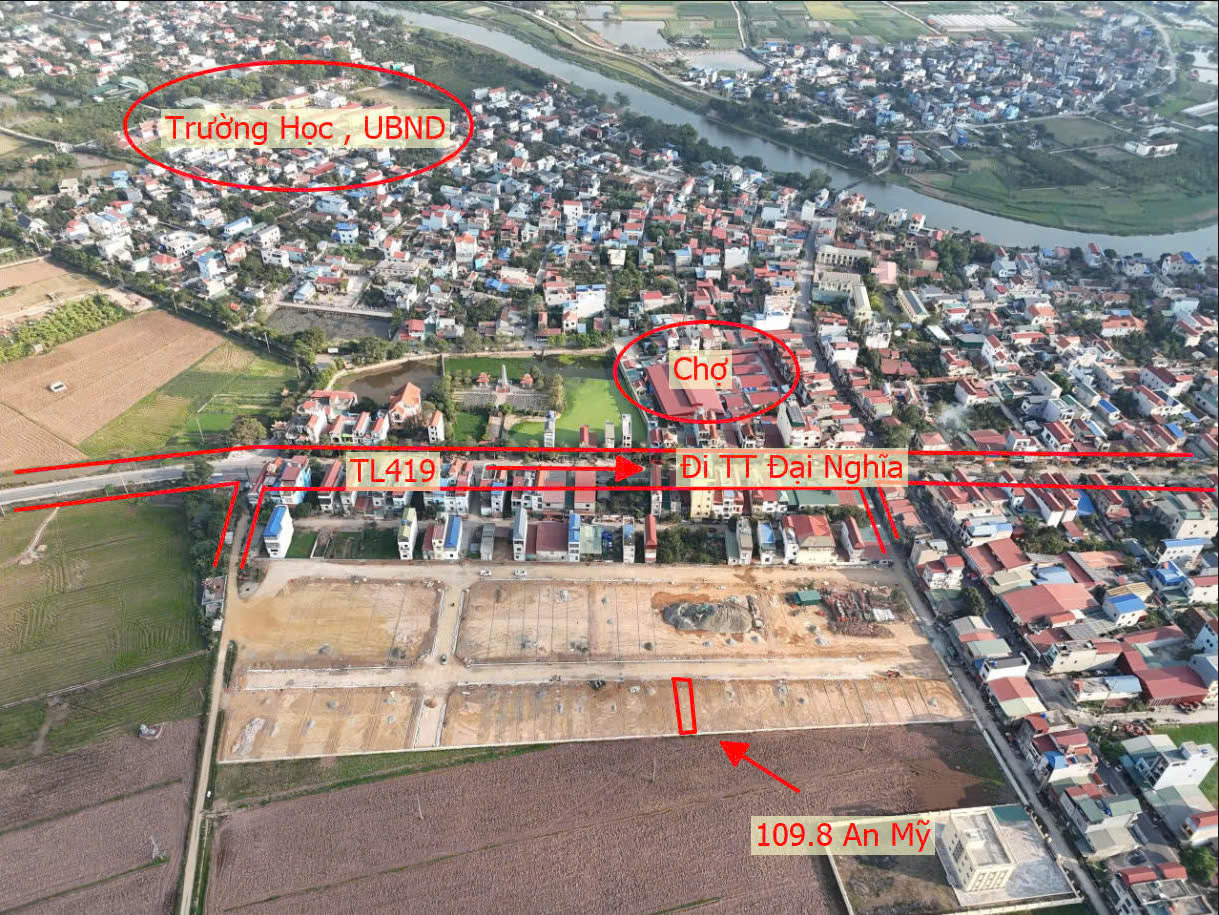 Hình ảnh Đất Đấu Giá Xã An Mỹ Sát Đường TL419 NGay Trung Tâm Xã An Mỹ | Đất Đấu Giá Huyện Mỹ Đức 