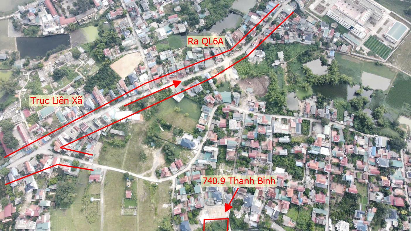 Hình ảnh Bán Thửa Đất 740.9m Tại Thanh Bình Ô Tô Vào Tận Đất Sát Trục Chính Kinh Doanh Gần QL6A Đang Mở Rộng