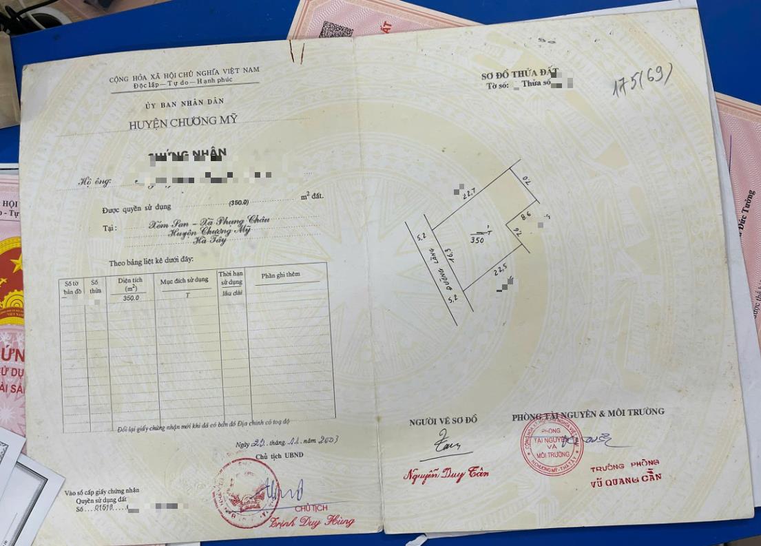 Hình ảnh Bất Động Sản Chương Mỹ Bán Đất Khu Vực Phụng Châu Full Thổ Cư Sát Trục Chính Kinh Doanh Liên Xã 