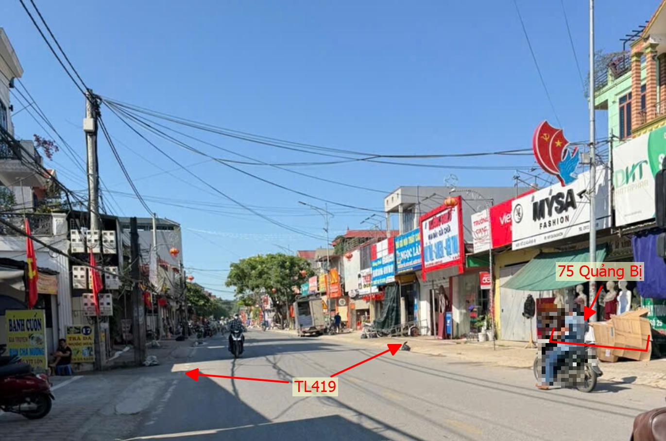 Hình ảnh Bất Động Sản Quảng Bị Bán Đất Sẵn Nhà Cấp 4 Mặt Đường Kinh Doanh TL419 Ngay Trung Tâm Thương Mại Xã Quảng Bị