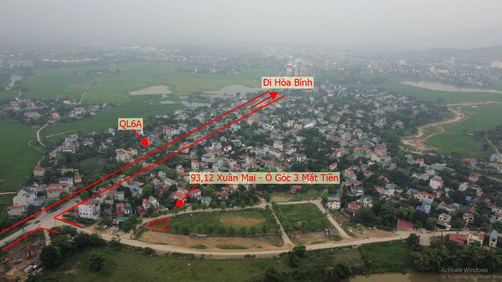 Hình ảnh Đất Đấu Giá Khoang Bèo Xuân Mai Lô Góc 3 Mặt Tiền Sát QL6A Đang Triển Khai Mở Rộng 