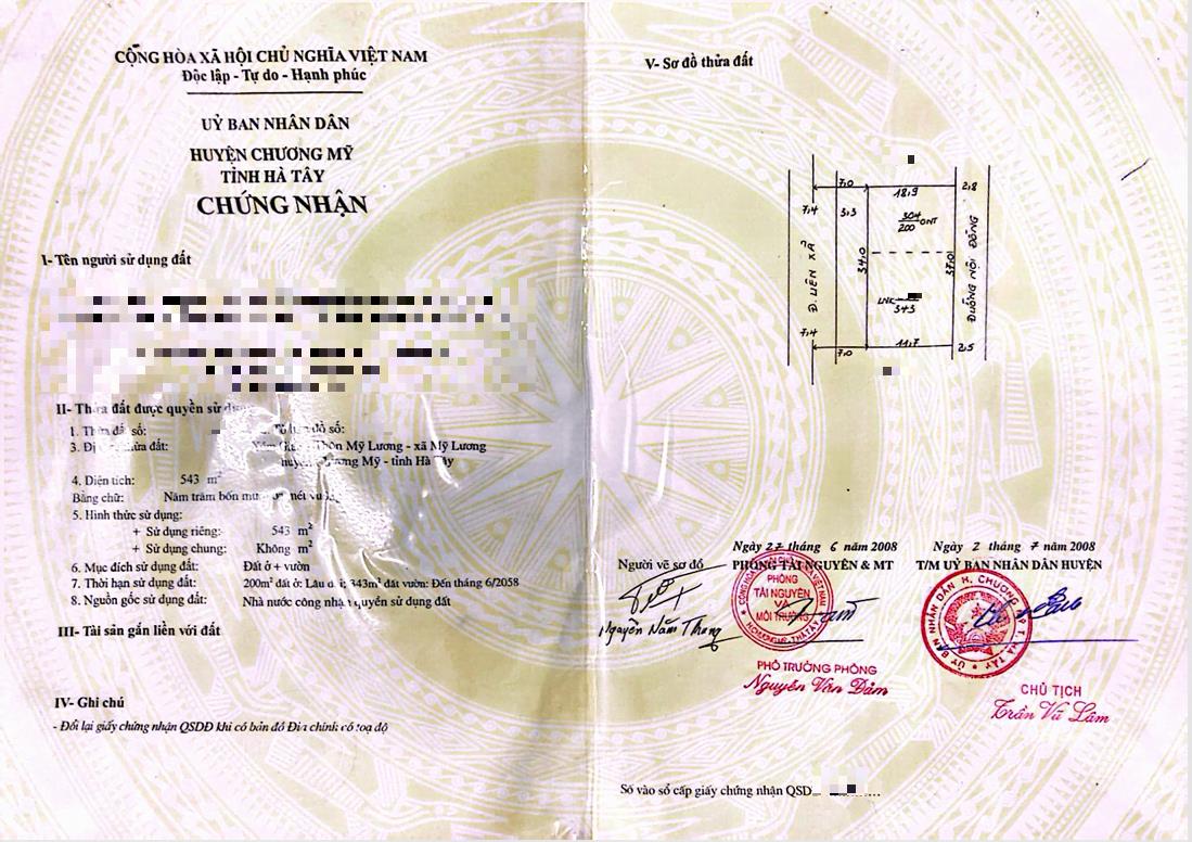 Hình ảnh Bán Đất 2 Mặt Tiền 543m Tại Mỹ Lương Mặt Trục Kinh Doanh Liên Xã Giá Chỉ Vài Tỷ