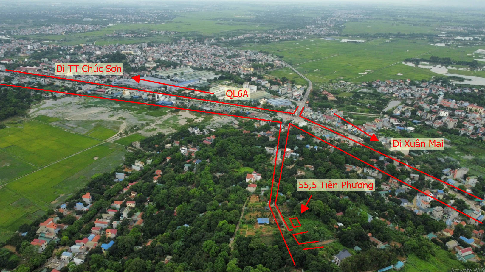 Hình ảnh Bán Đất Tiên Phương Full Thổ Cư Sát QL6A Đang Mở Rộng Ô Tô Vào Tận Đất Giá Nhỉnh Tỷ