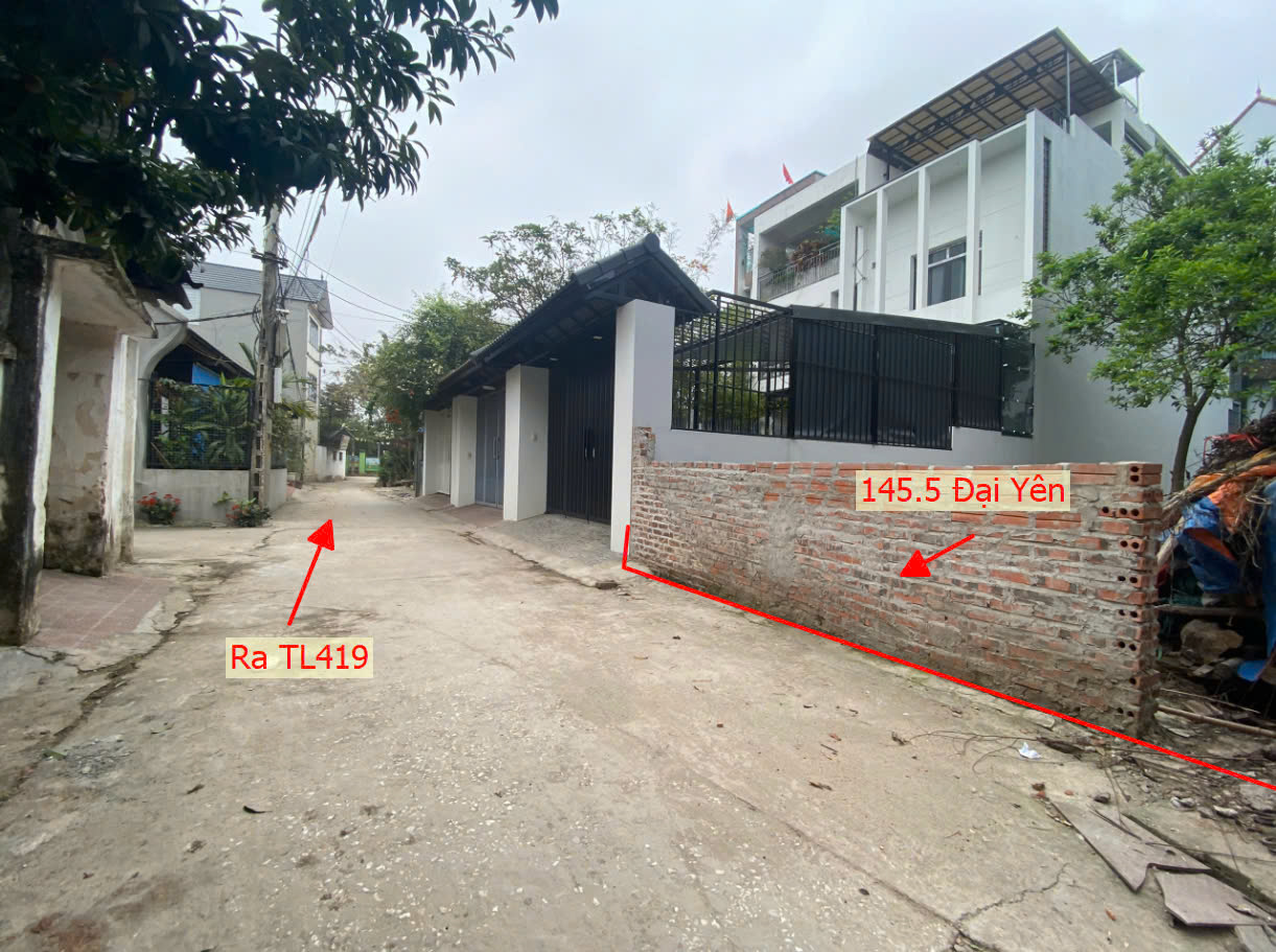 Hình ảnh Bán Thửa Đất Full Thổ Cư 145.5m Tại Đại Yên Chương Mỹ Ô Tô Đỗ Tận Đất Ngay Sát Đường TL419