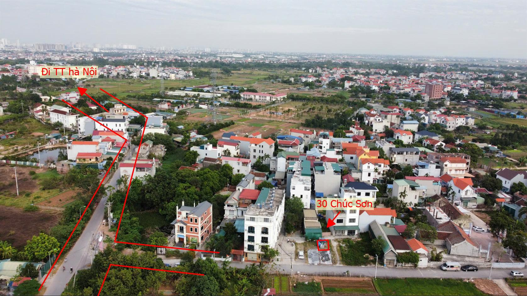 Hình ảnh Bán Thửa Đất 30m Tại Chúc Sơn Sát Mặt Đường Kinh Doanh QL6 Cũ Ô Tô Vào Tận Đất Giá Chỉ Hơn 2 Tỷ