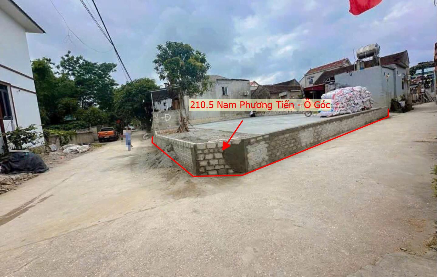 Hình ảnh Bán Lô Góc 2 Mặt Thoáng 210.5m Full Thổ Cư Tại Nam Phương Tiến Ô Tô Đỗ Tận Đất Gần Trục Liên Xã 