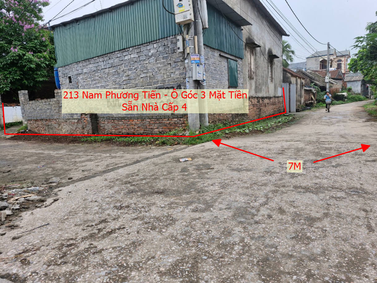 Hình ảnh Bán Lô Góc 3 Mặt Tiền Full Thổ Cư Sẵn Nhà Cấp 4 Tại Nam Phương Tiến