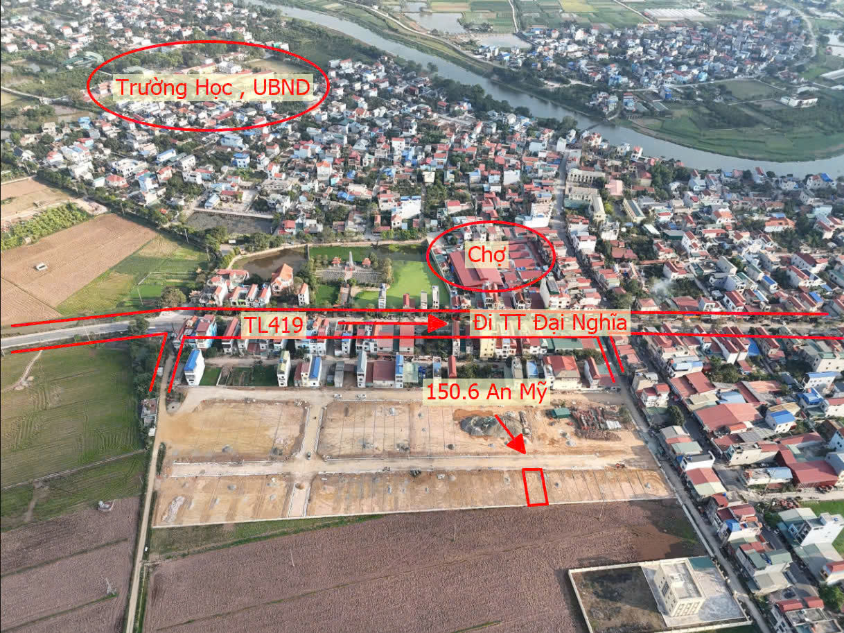 Hình ảnh Bán Đất Đấu Giá Xã An Mỹ Sát TL419 Thuộc Khu Đấu Giá Đồng Chùa Ngay Trung Tâm Xã An Mỹ 