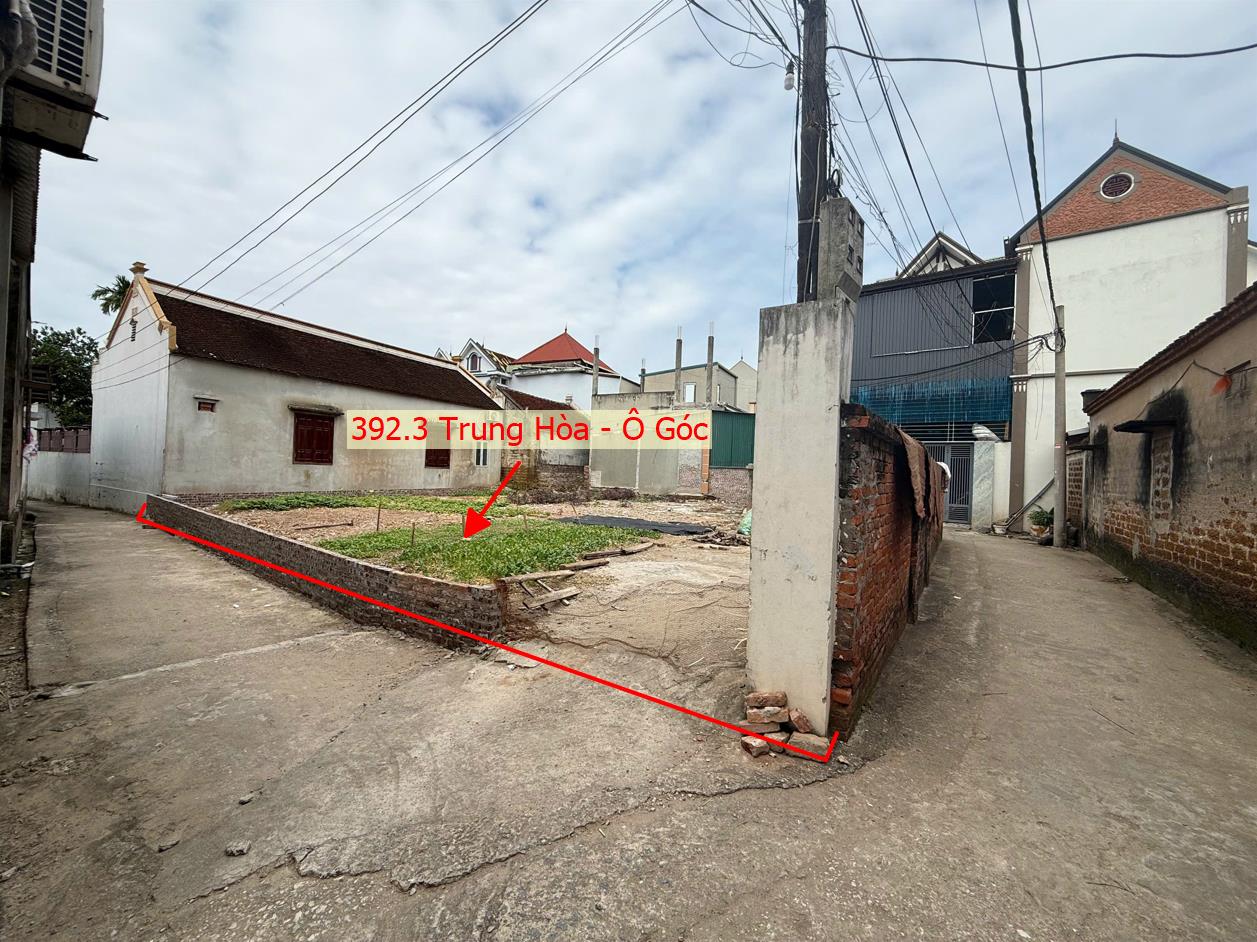 Hình ảnh Bán Lô Góc 2 Mặt Thoáng 392.3m Tại Trung Hòa Sẵn Nhà 2 Tầng Sát Trục Kinh Doanh Liên Xã 