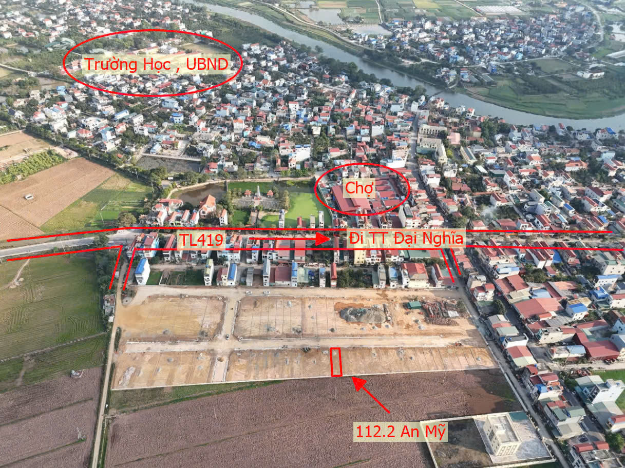 Hình ảnh Đất Đấu Giá An Mỹ Thuộc Khu Đấu Giá Đồng Chùa Ngay Trung Tâm Xã An Mỹ Sát Mặt Đường TL419 