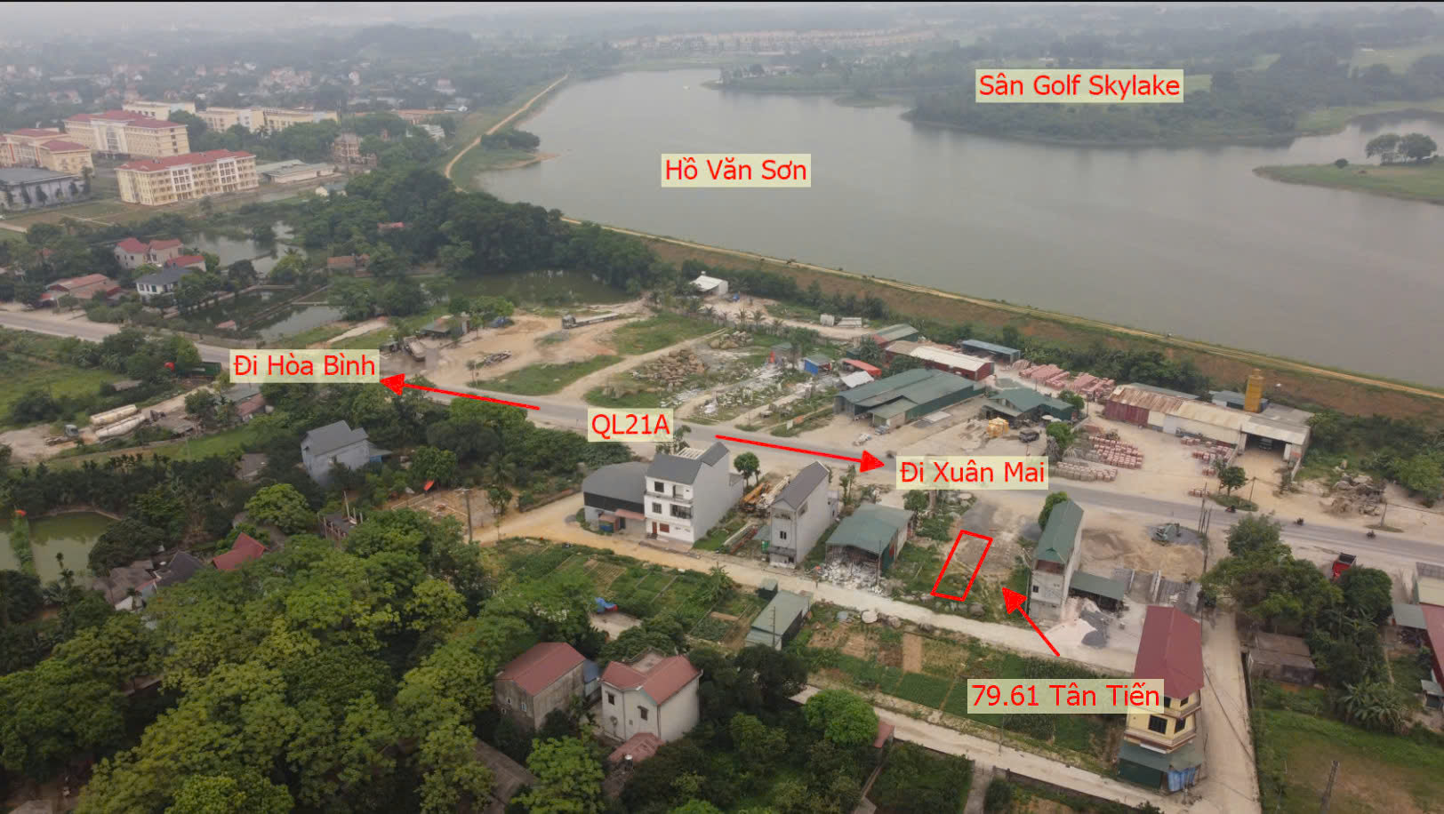 Hình ảnh Đất Đấu Giá Khu Kiến Trúc Xã Tân Tiến Bám Mặt Đường QL21A Đối Diện Hồ Văn Sơn Khu Nghỉ Dưỡng Skylake