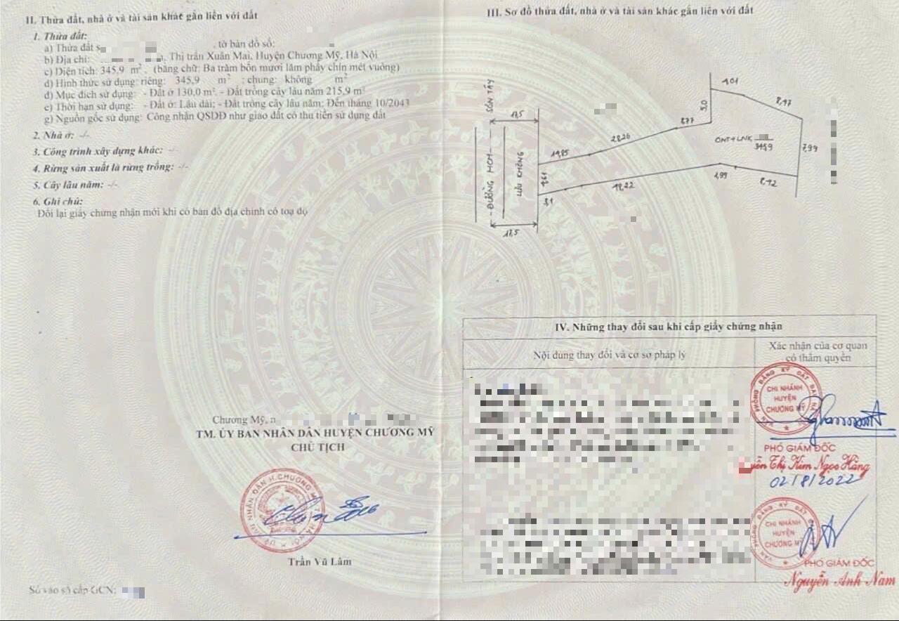 Hình ảnh Bán Thửa Đất 345.9m Tại Xuân Mai Mặt Đường Kinh Doanh QL21A Giá Chỉ Vài Tỷ