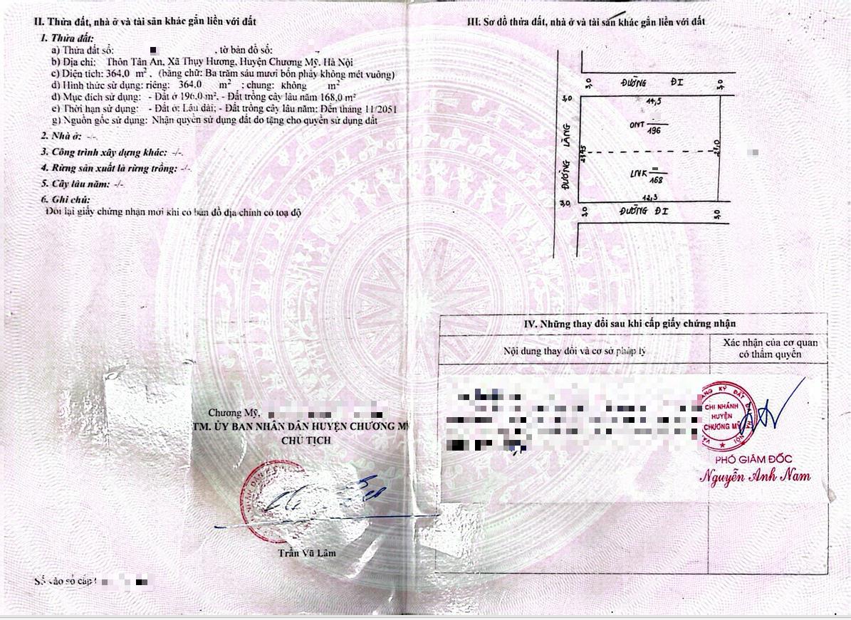 Hình ảnh Bán Lô Góc 2 Mặt Tiền 364m Tại Thụy Hương Ô Tô Đỗ Tận Đất Sát Trục Kinh Doanh Liên Xã 