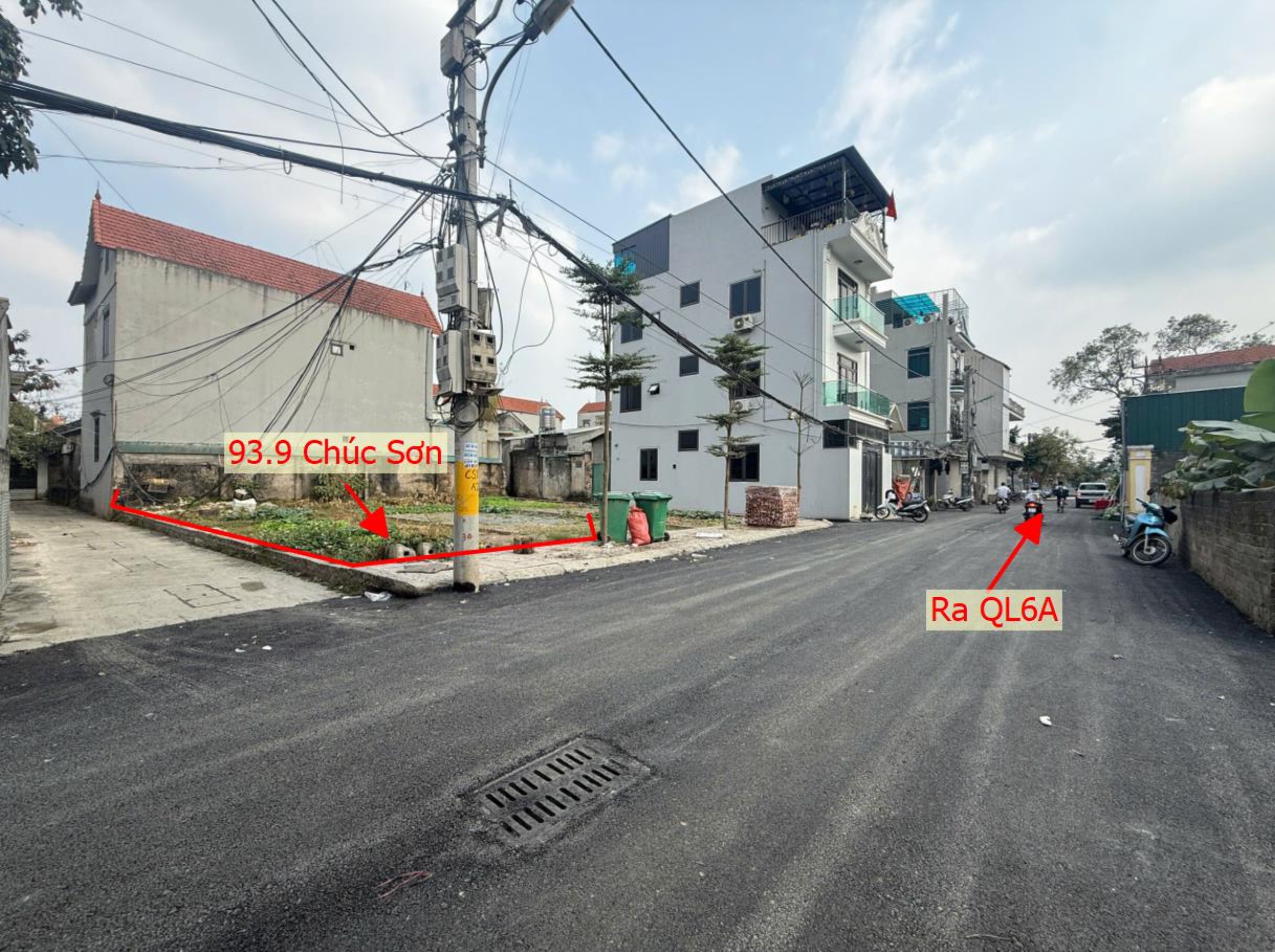 Hình ảnh Bán Lô Góc 2 Mặt Thoáng 93.9m Tại Thị Trấn Chúc Sơn Mặt Trục Kinh Doanh Đối Diện Nhà Văn Hóa 