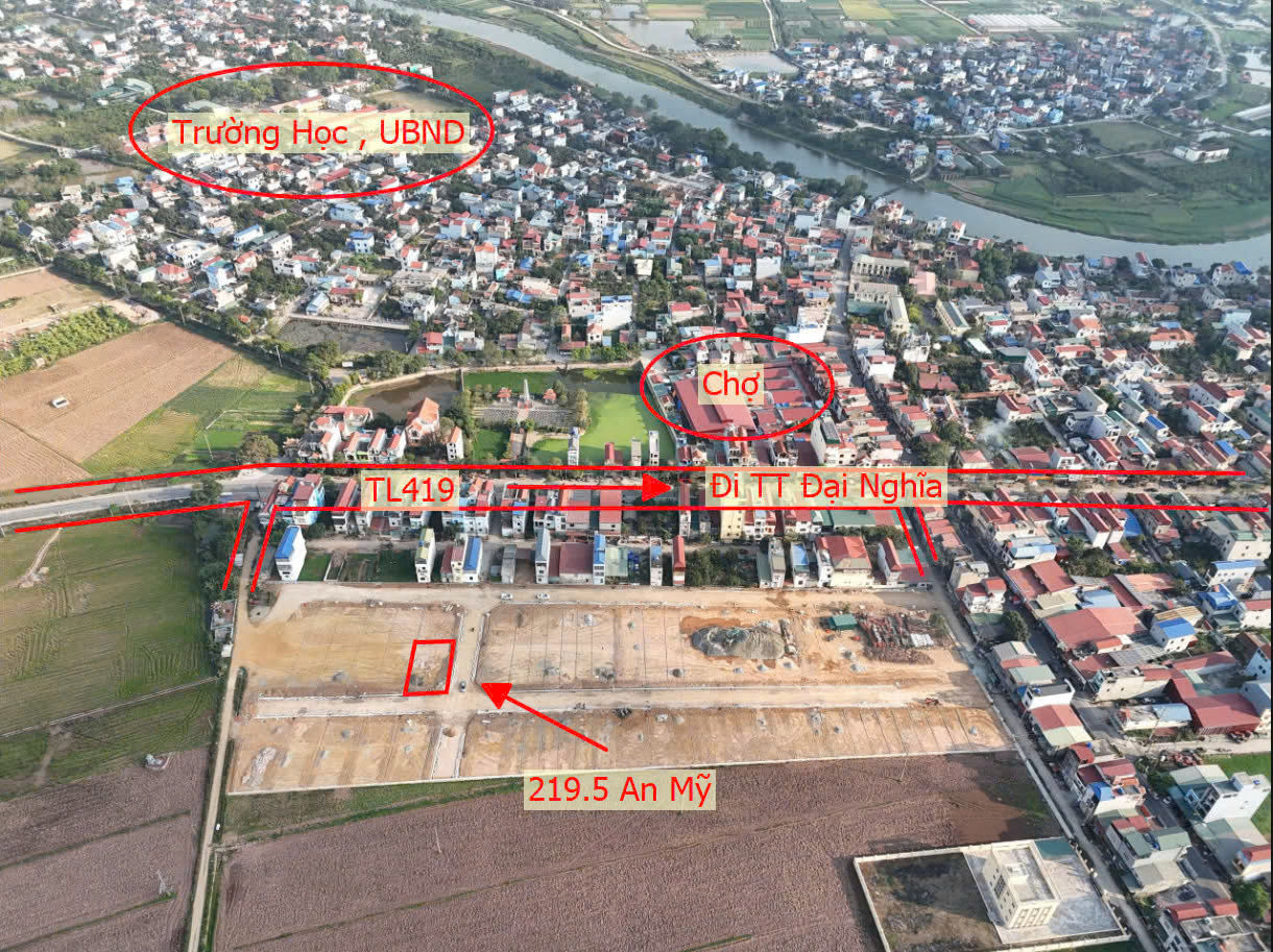 Hình ảnh Bán Lô Góc 2 Mặt Tiền Đường Ô Tô Tránh Sát Mặt Đường Kinh Doanh TL419 Tại An Mỹ Mỹ Đức  