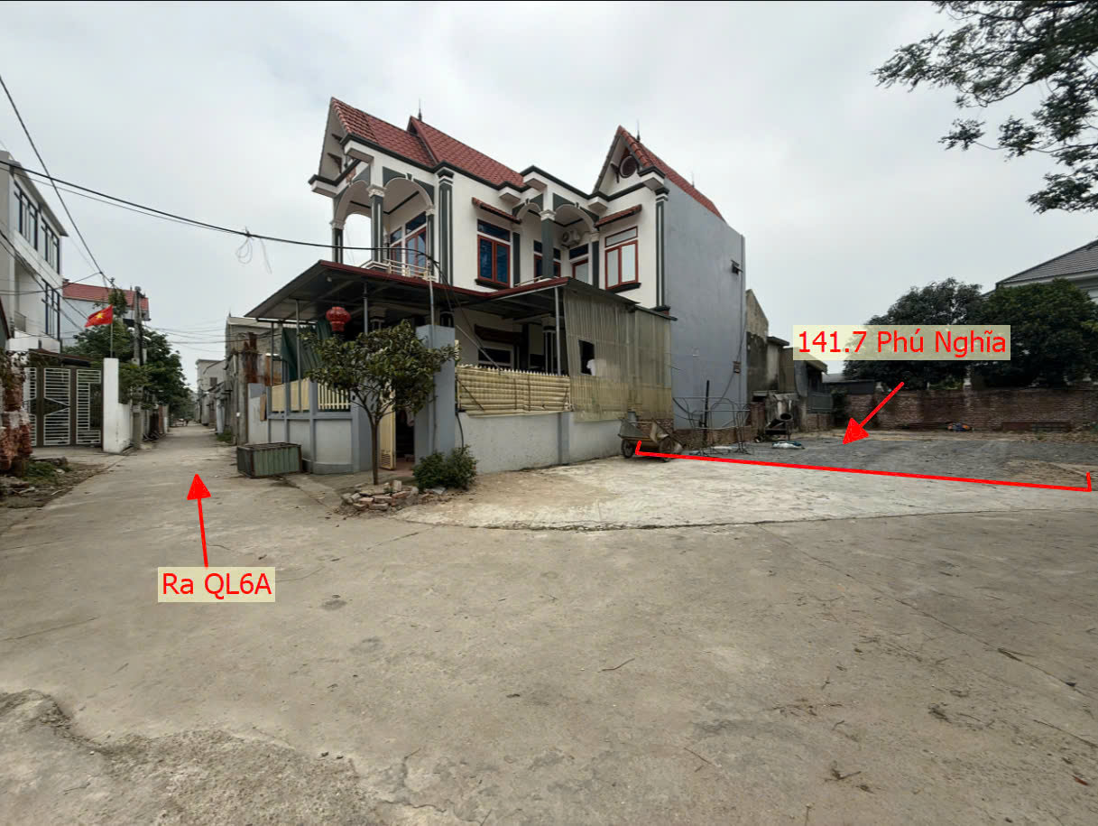 Hình ảnh Bán Thửa Đất 141.7m Tại Phú Nghĩa Đường Thông Ô Tô Tránh Gần KCN Phú Nghĩa , QL6A Đang Mở Rộng