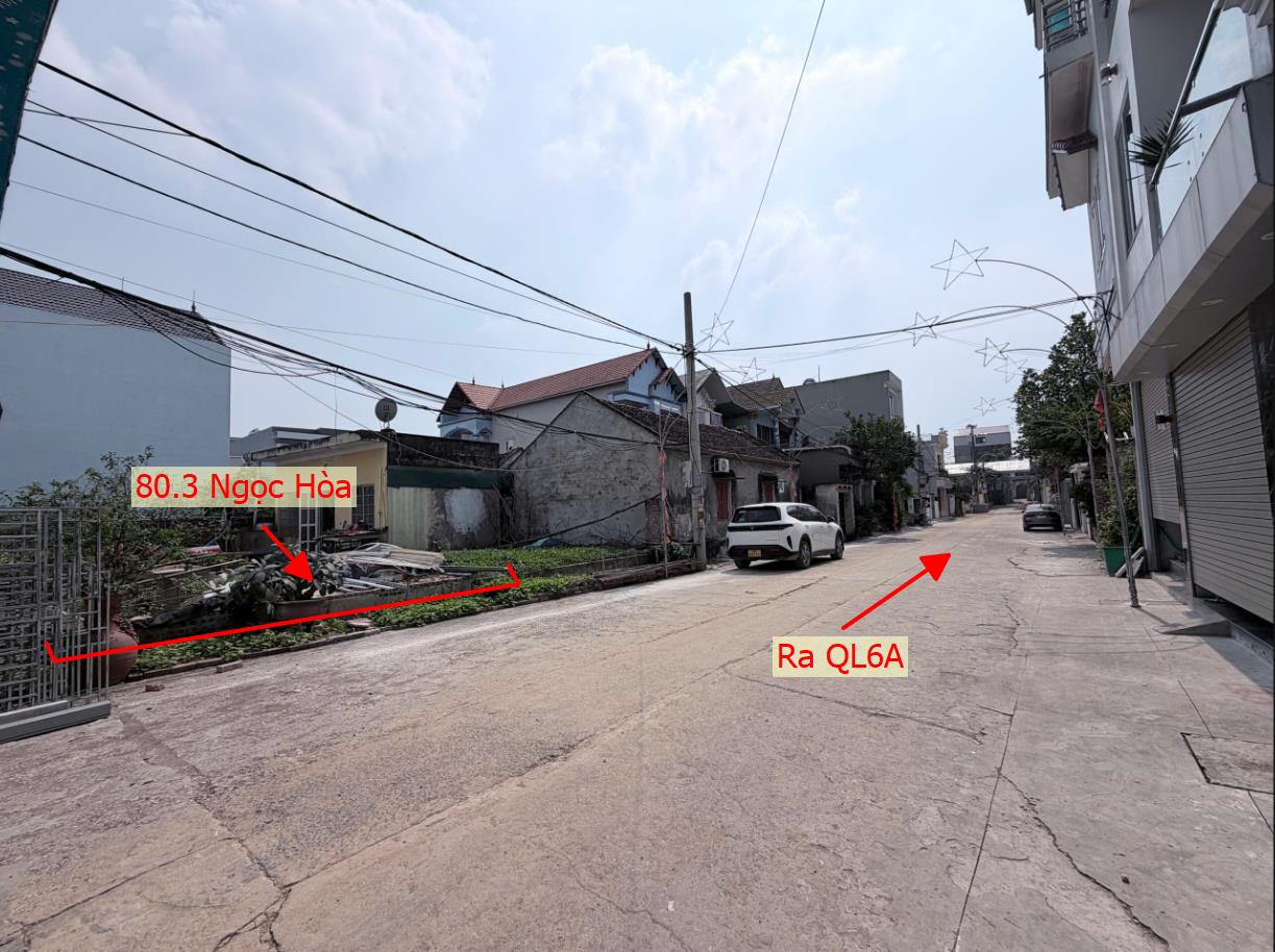 Hình ảnh Bán Đất Phân Lô Xã Ngọc Hòa Đường Ô Tô Tránh Sát Trục Chính Kinh Doanh Gần QL6A Giá Chỉ Vài Tỷ