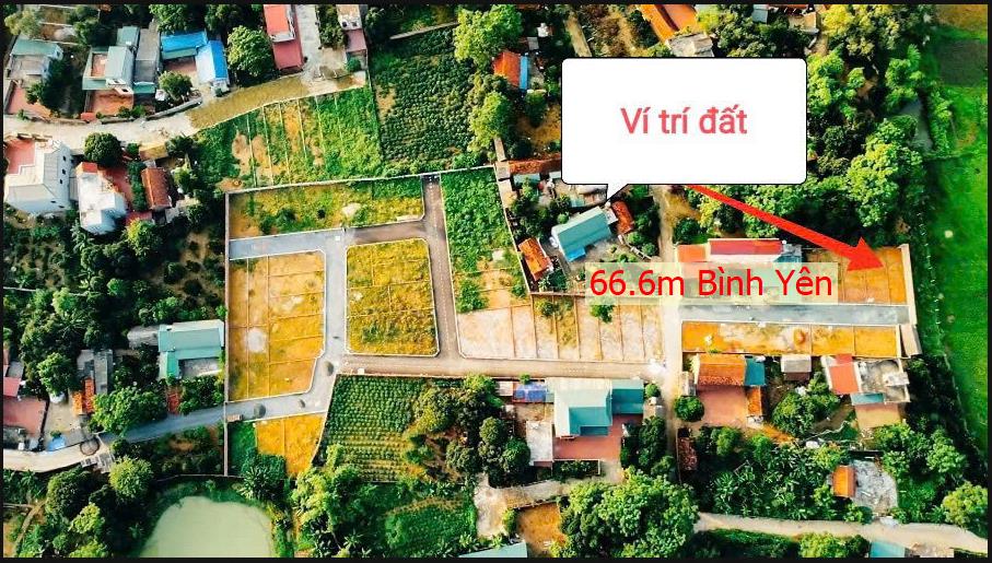 Hình ảnh Bán Lô Đất 66.6m Tại Bình Yên Thạch Thất Bám Đường Bê Tông Ô Tô Vào Tận Đất Dân Cư Đông Đúc Giá Đầu Tư