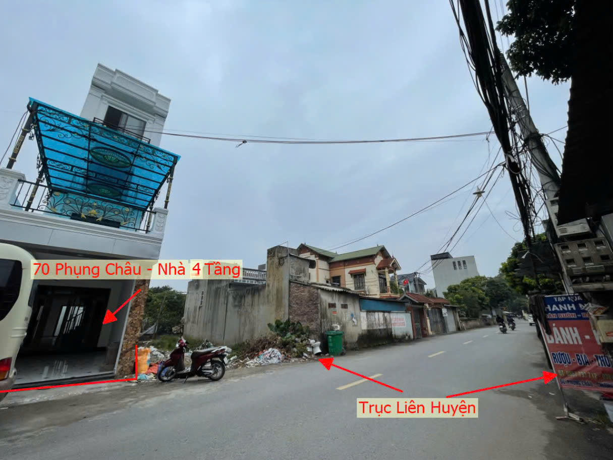 Hình ảnh Bán Nhà 4 Tầng Mặt Trục Chính Kinh Doanh Liên Huyện Ngay Trung Tâm Xã Phụng Châu